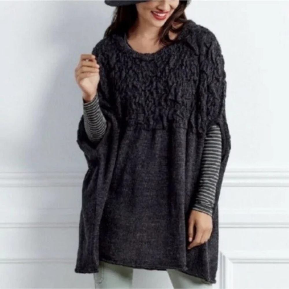 CAbi Waverly Poncho Pullover Sweater Style # 3124